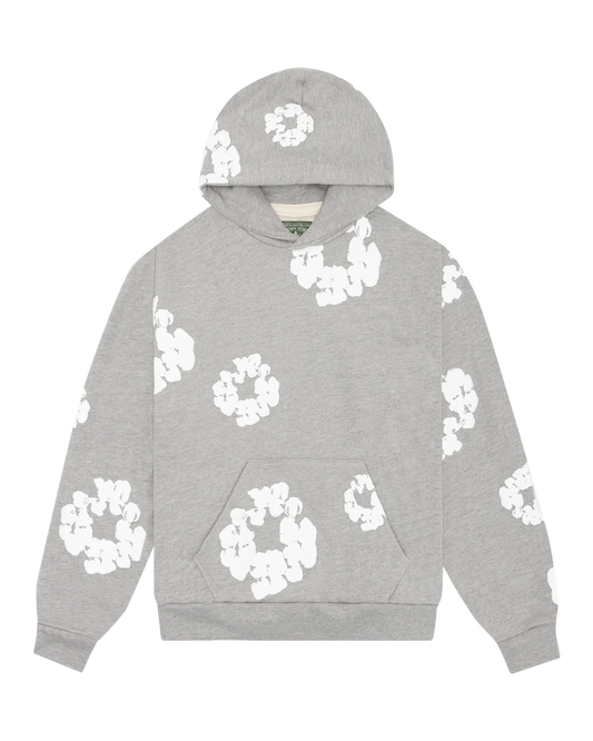 Gray Cotton Wreath Hoodie