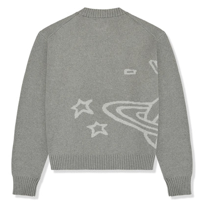 Fragmented Planet Knit Sweater – Heather Grey