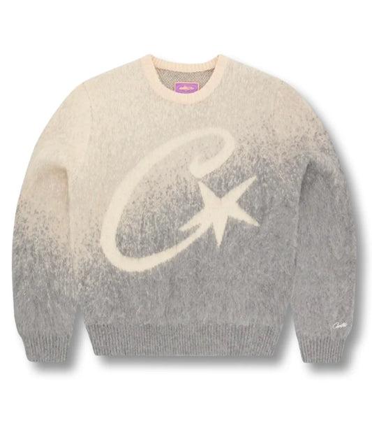 C-Star Gradient Mohair Knit Sweater Grey